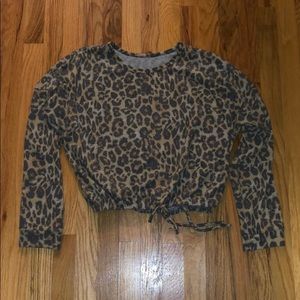 Leopard Crop Sweater